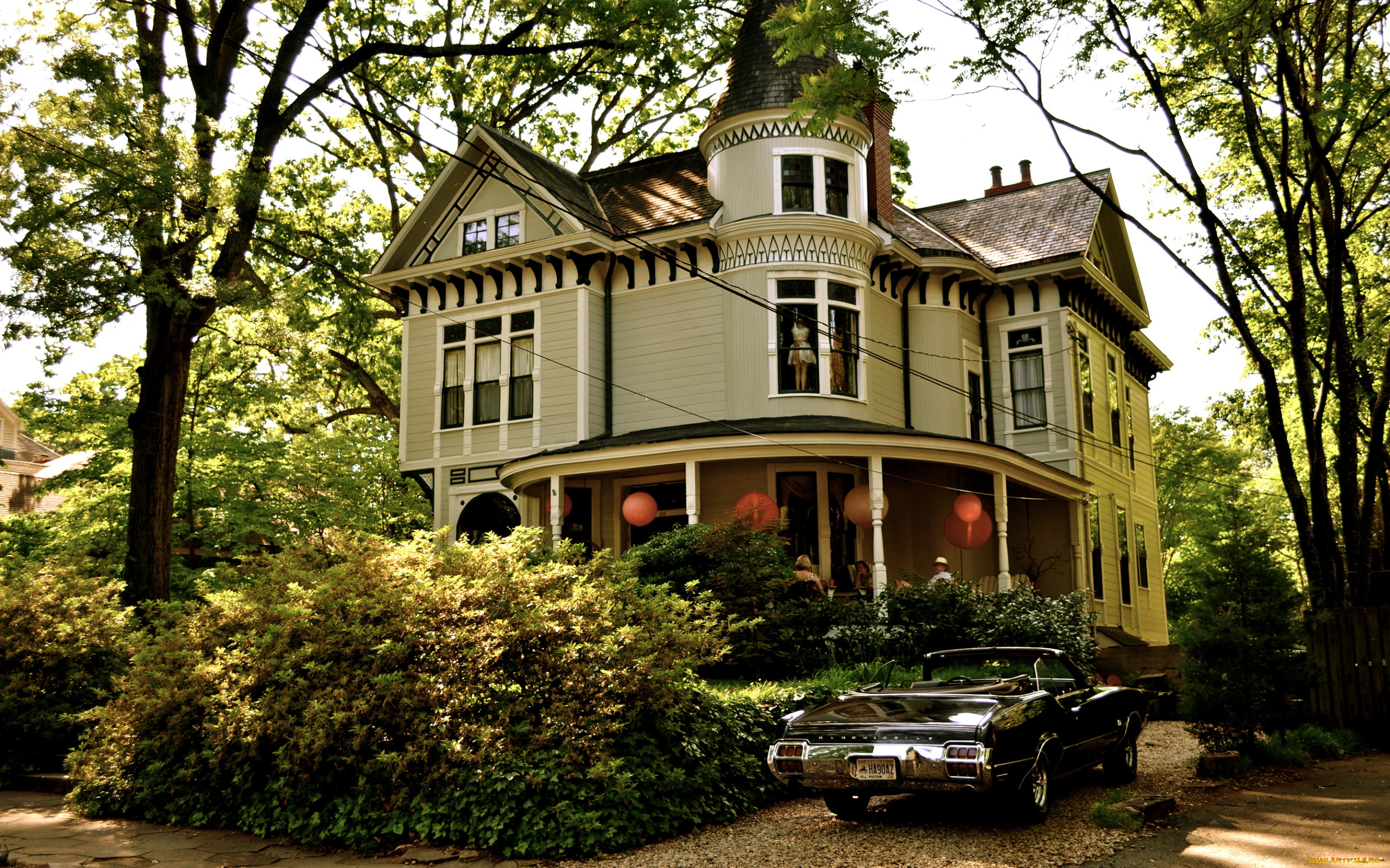 Обои Victorian houses Atlanta Города - Здания, дома, обои для рабочего стола,  фотографии victorian, houses, atlanta, города, здания, дома, дом, машина,  парк Обои для рабочего стола, скачать обои картинки заставки на рабочий